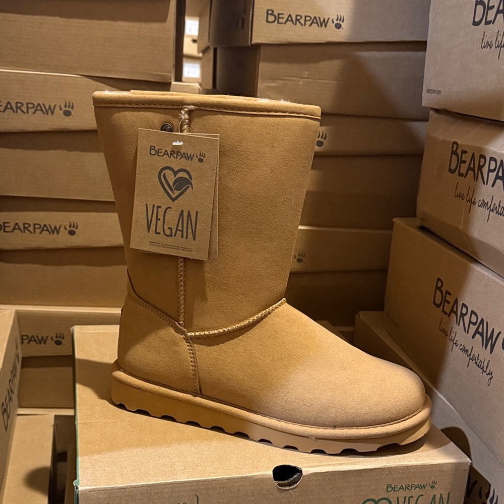 BearPaw Vegan Elle Short Boots iced coffee